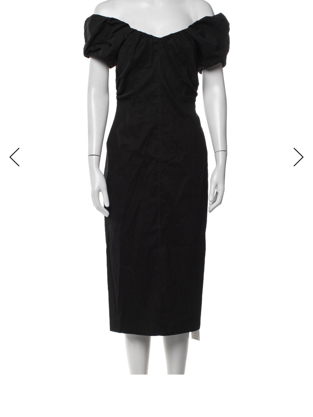 NWT A.L.C. Black Off-Shoulder Midi Dress